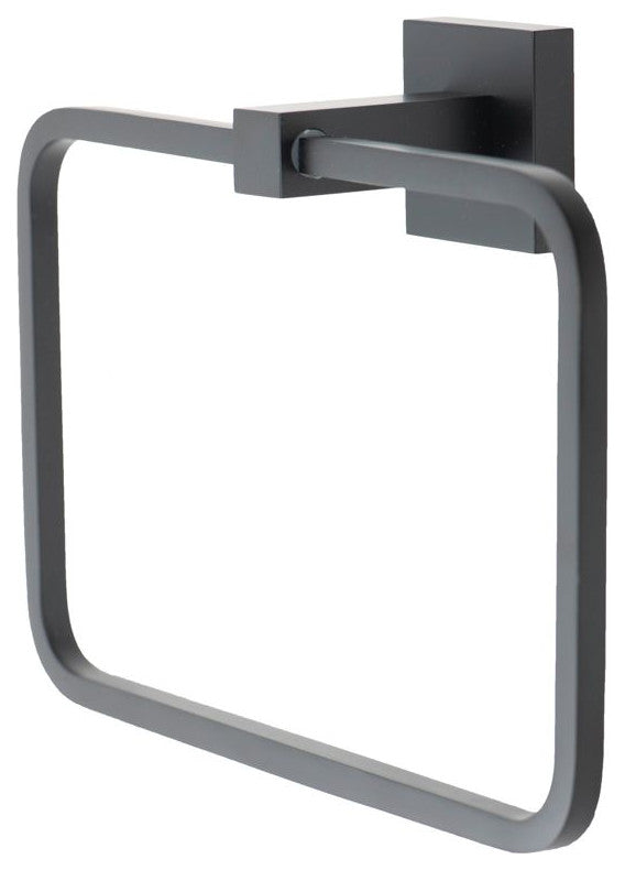 Italia TR6302 Trieste Matte Black Towel Ring