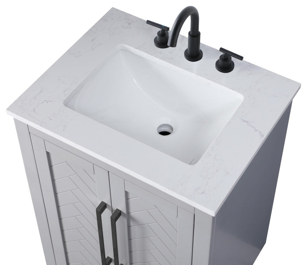 Home Living 24" Single Bathroom Vanity, Grey