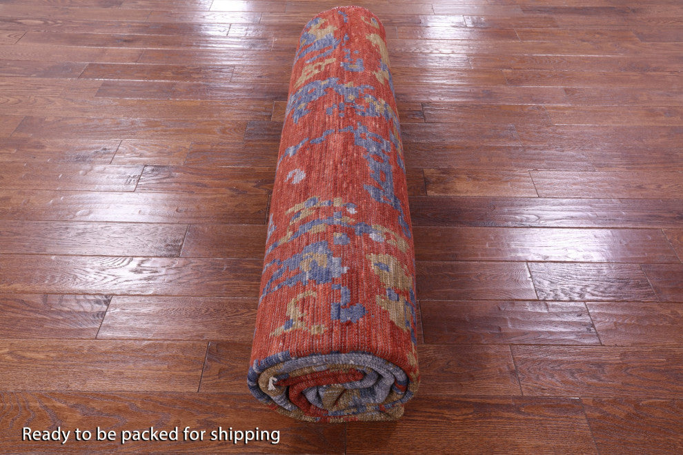 8' 10" X 11' 7" Handmade Abstract Wool Rug Q8982