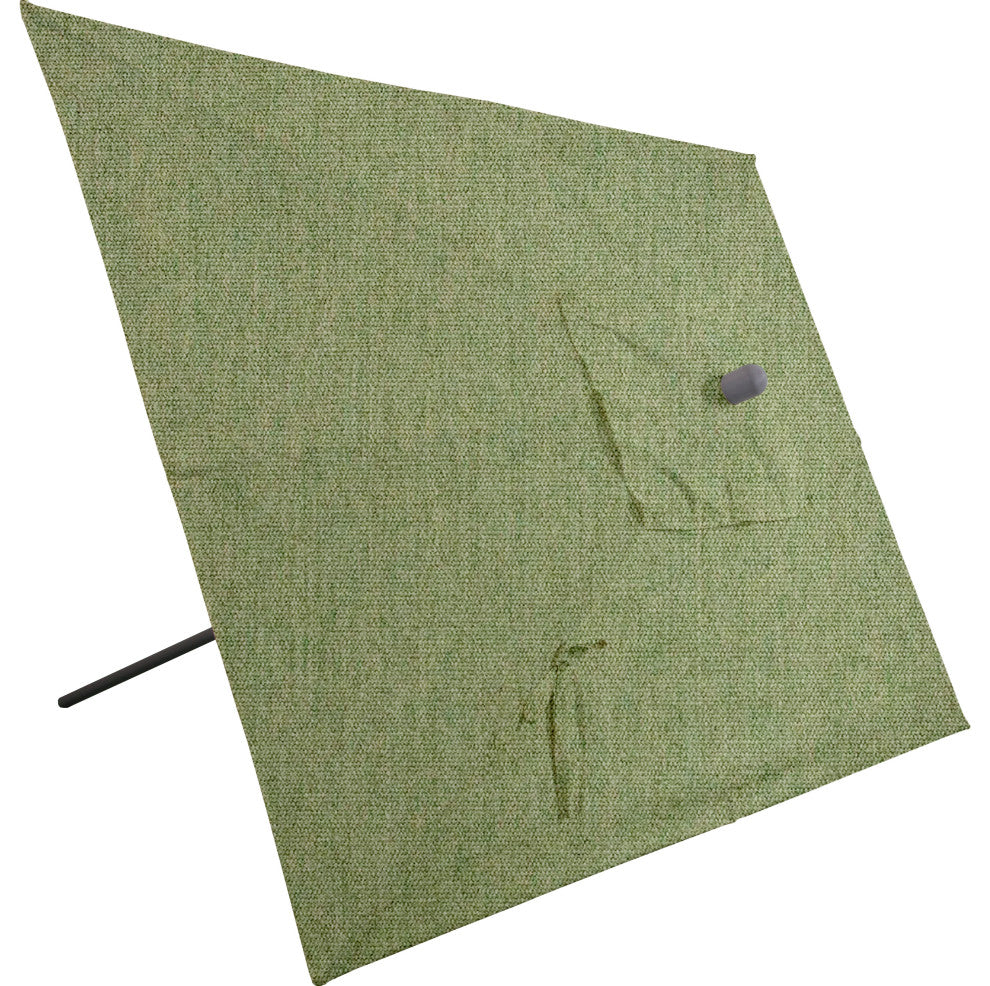 10'x6.5' Rectangular Auto Tilt Market Umbrella, Grey Frame, Sunbrella, Fern