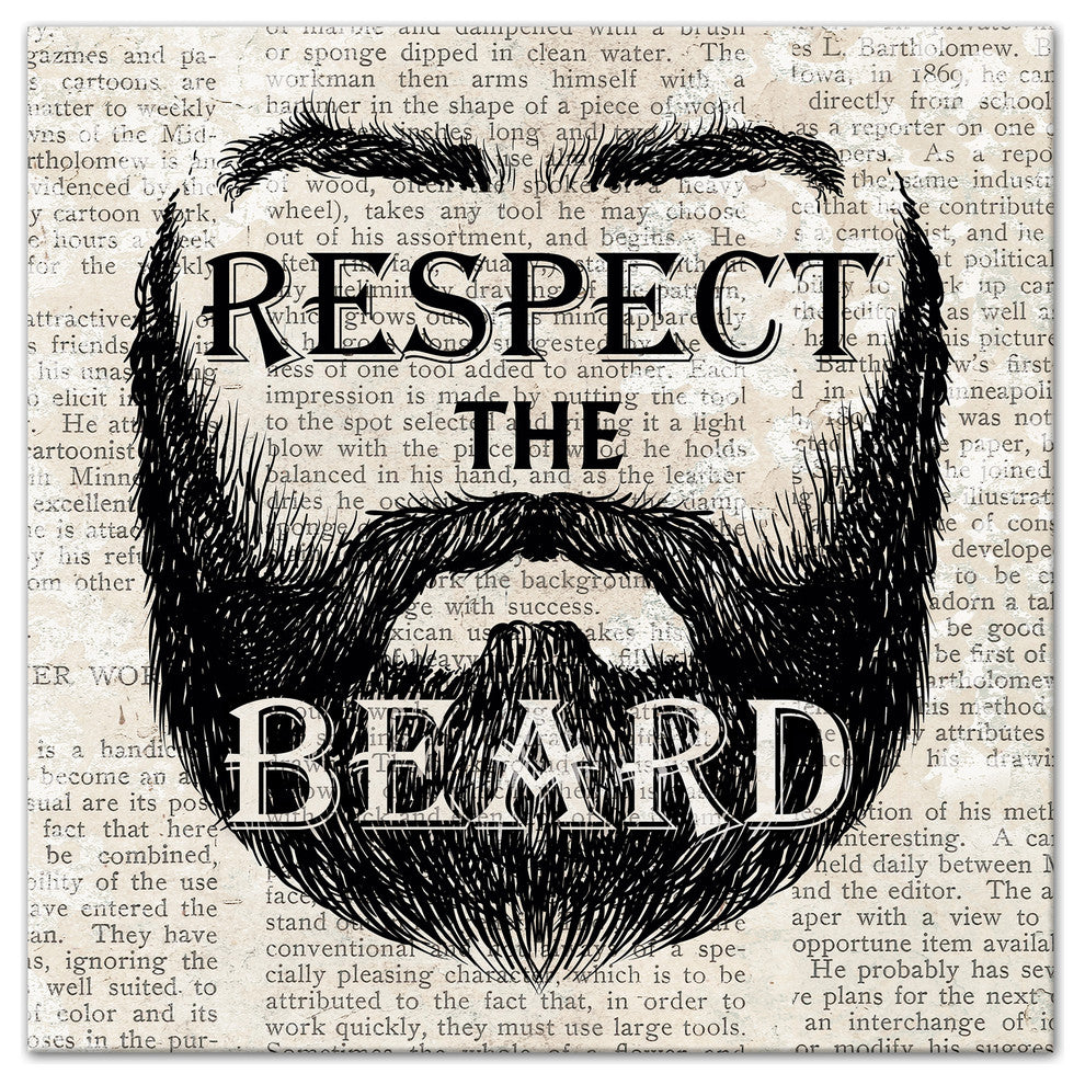 Respect the Beard 16x16 Canvas Wall Art