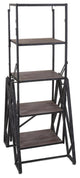 Shelly Contemporary 26" Counter HeightSwivel Barstool in Black Brush Wood Finish