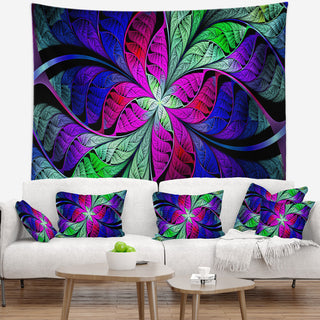 Multi Color Stained Glass Texture Abstract Wall Tapestry, 80"x68"