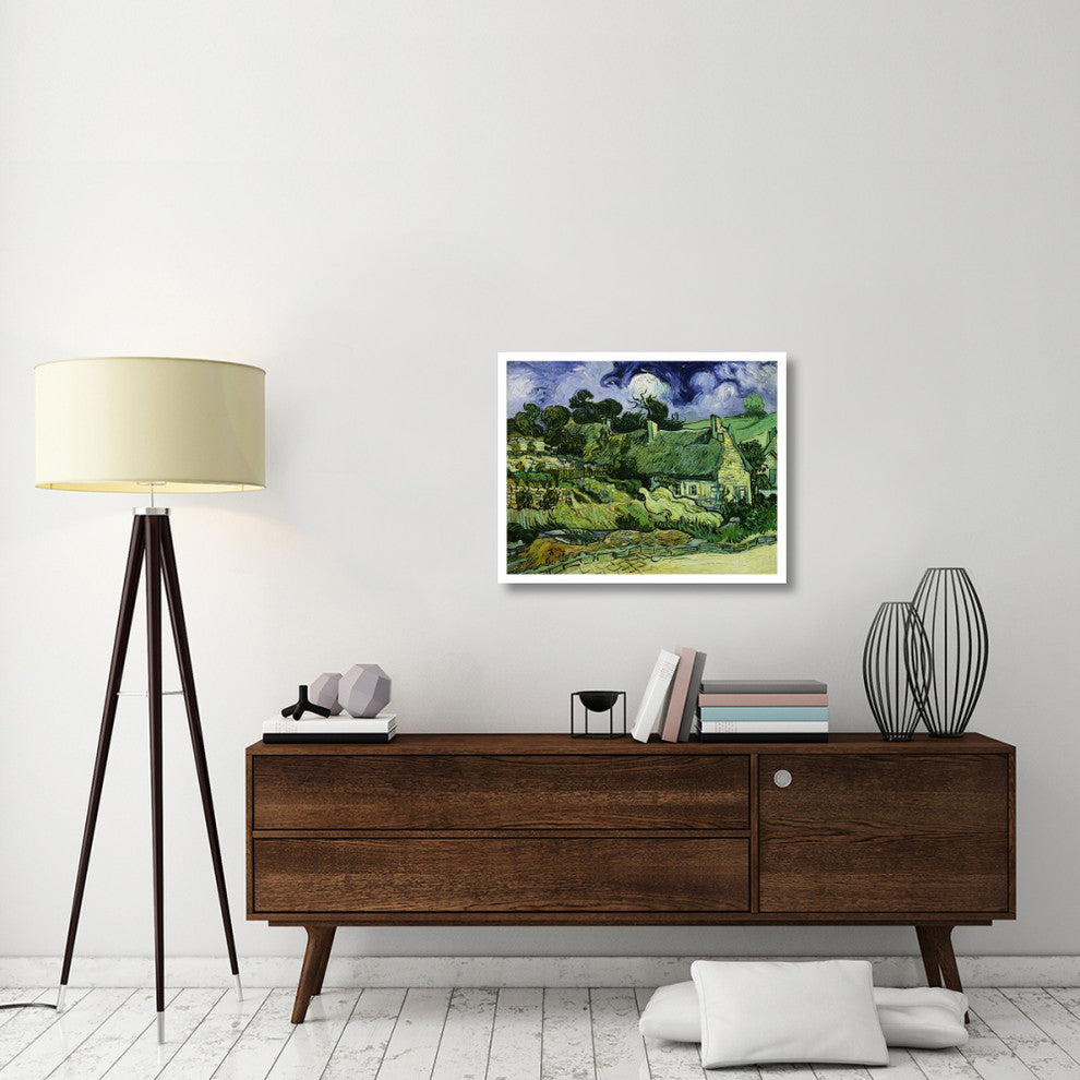 "House with Straw Ceiling, Cordeville" Print by Vincent Van Gogh, 32"x26"