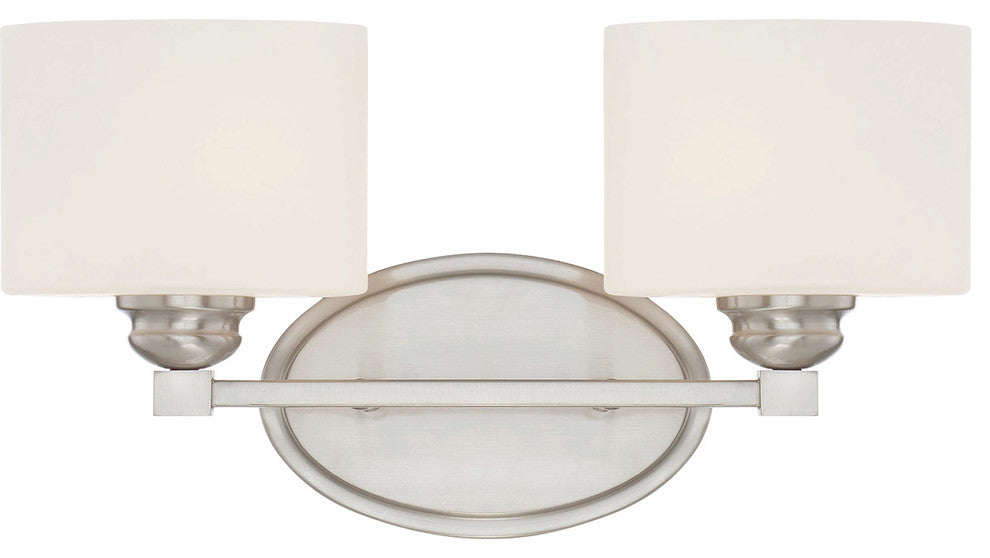 Kane 2 Light Bath Bar, Satin Nickel
