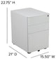 3-Drawer Mobile Locking Filing Cabinet W/Hanging Drawer for Legal & Letter Files