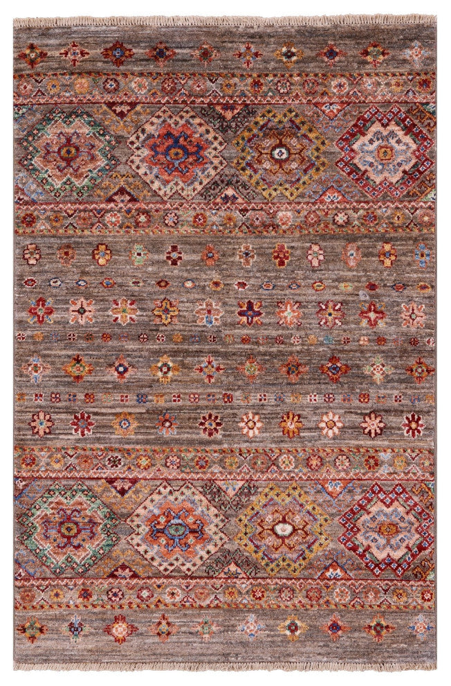 Khorjin Super Kazak Handmade Rug 2' 10" X 4' 4" Q9860