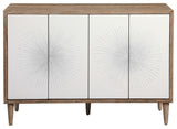 Uttermost 25084 Dani 48"W 2 Shelf Wood Accent Cabinet - Matte White / Gray