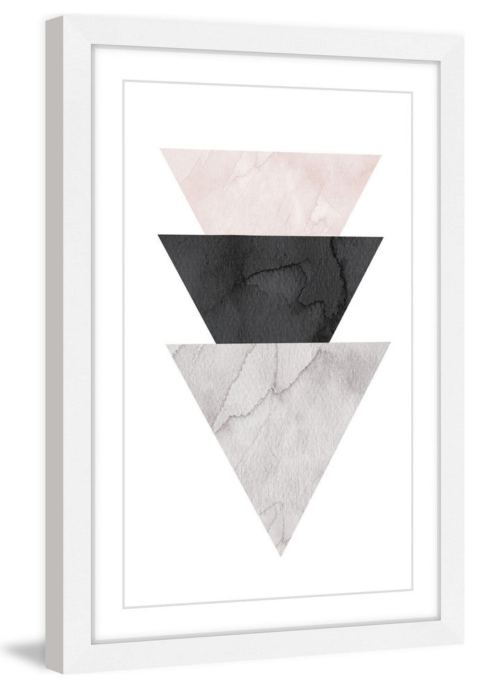 "Triangle Stack" Framed Paper Print by Diana Alcala, 40x60 cm