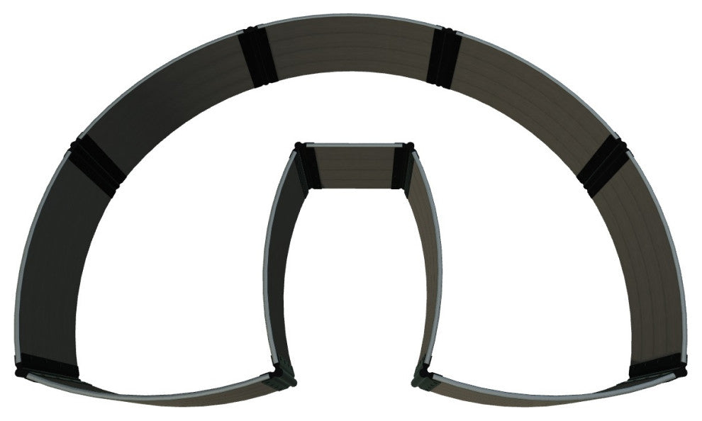 Weathered Wood 'Lucky Horseshoe' - 6' X 9' X 22" Raised Garden Bed - 1" Profile