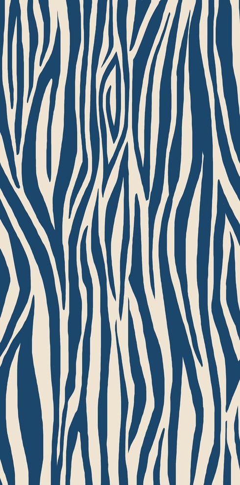 Wood Stripe Geometric Print Bath Towel, Navy Blue