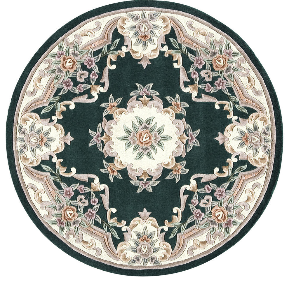 New Aubusson, Emerald, 6' Round