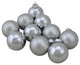 10-Piece Shiny and Matte Glass Ball Christmas Ornament Set, Silver