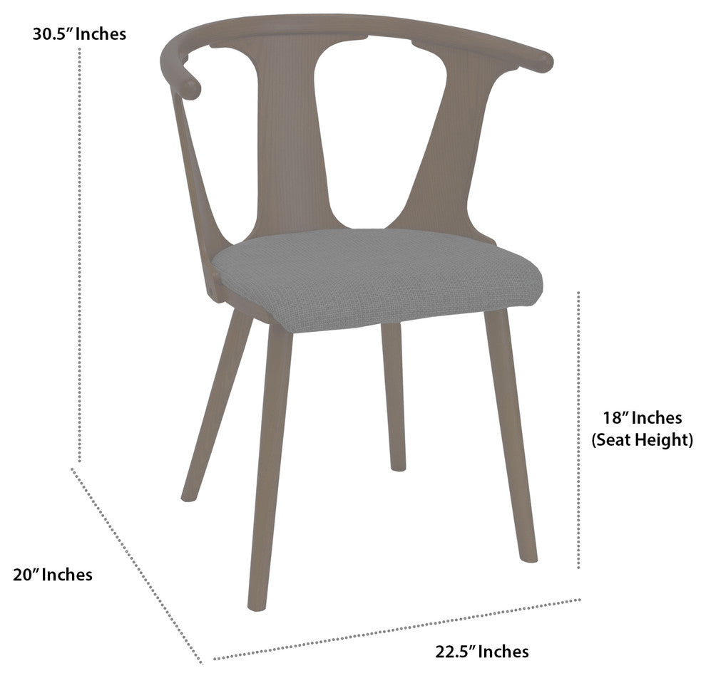 Nathan Mid Century Wood Accent Arm Chair