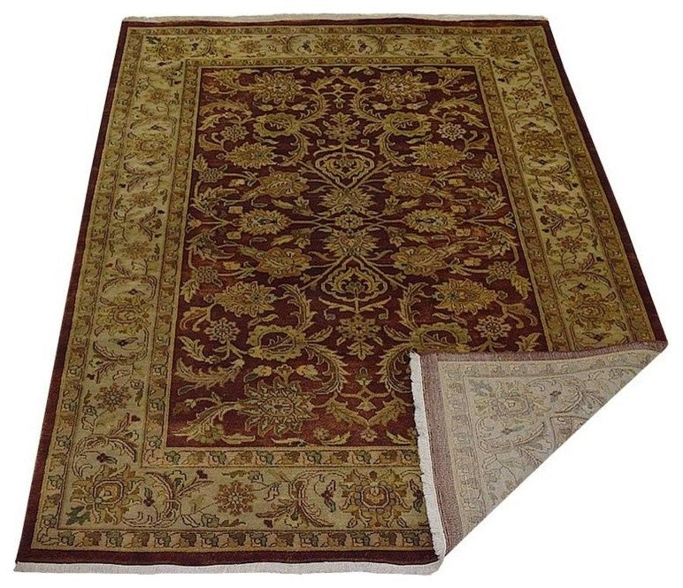Hand Knotted Persian Wool Area Rug Oriental Rust Cream