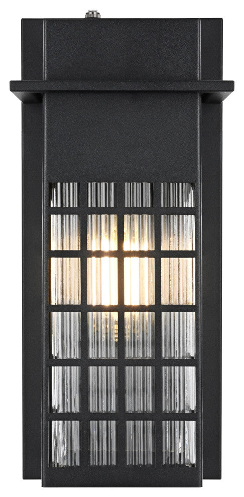 Home Living 7" Outdoor Wall Sconce, Black