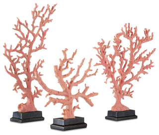 Red Coral Branches Large, 3-Piece Set