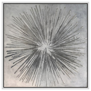 Energy Burst Framed Canvas - White Frame