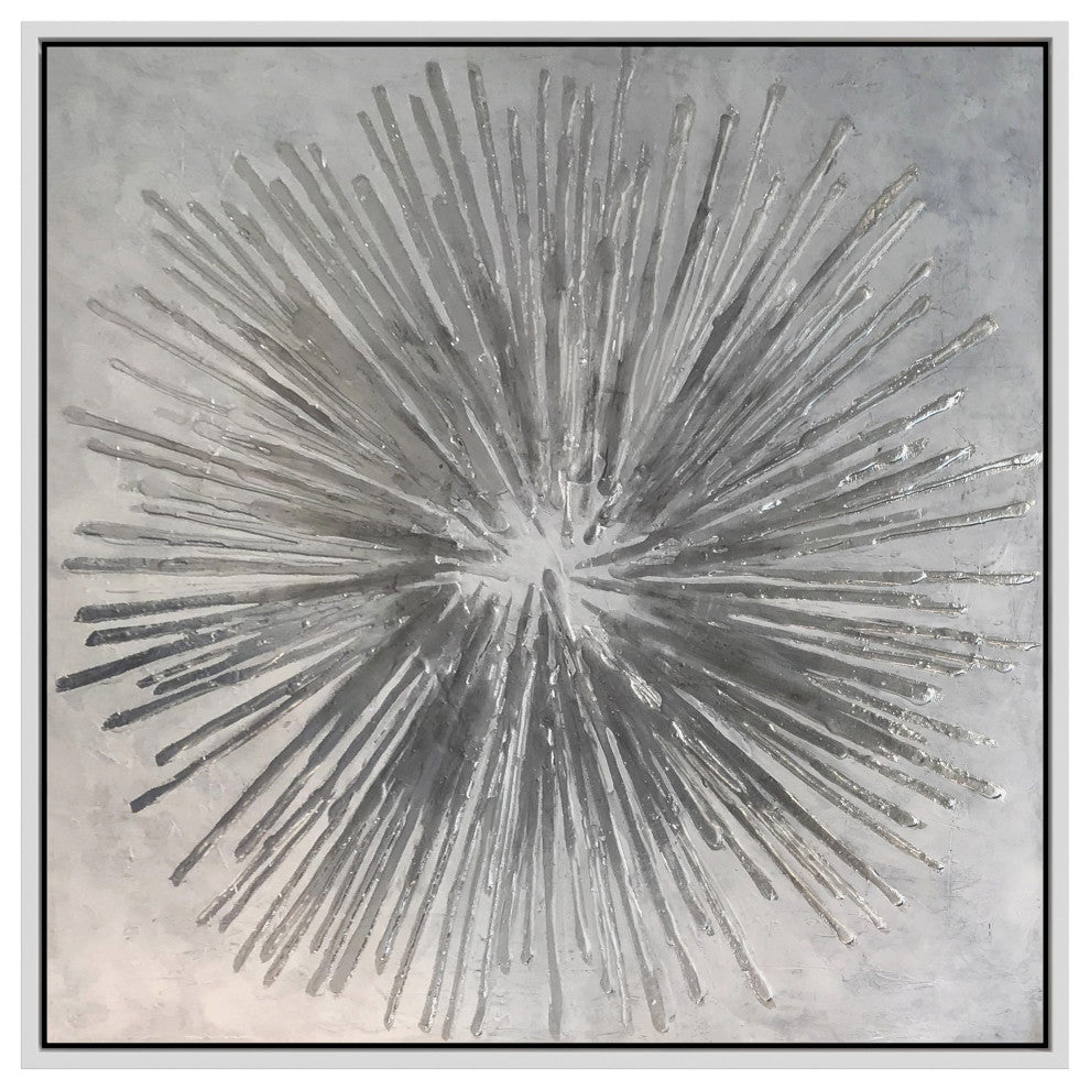 Energy Burst Framed Canvas - White Frame