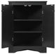 TATEUS Triangle Bathroom Storage Cabinet Freestanding Corner cabinet, Black
