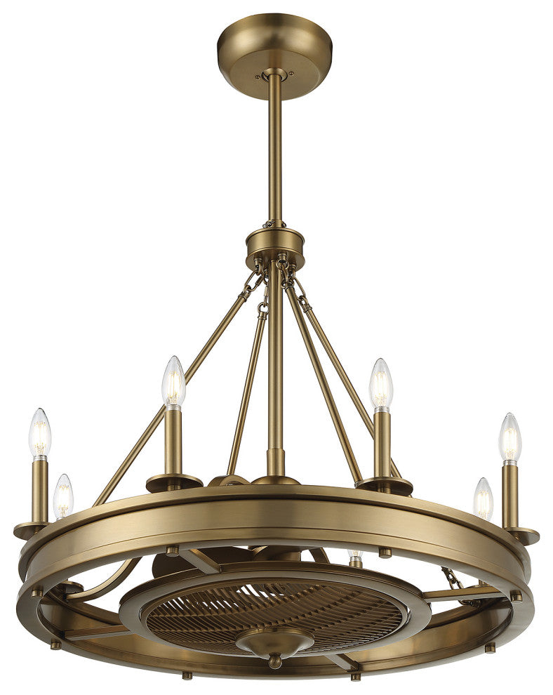 Savoy House 39-FD-124-322 LED Fan D Lier Warm Brass Finish