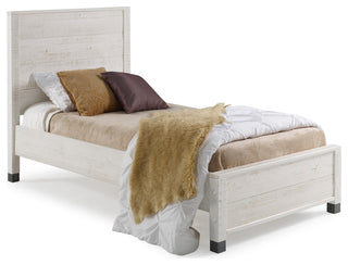 Baja Platform Bed, Shabby White, Twin