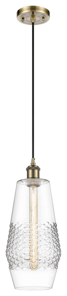 Innovations 516-1P-AB-G682-7-LED 1 Light 7" Mini Pendant, Antique Brass