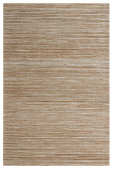 Crest Beige Rustic Striped Handmade Jute/Wool Blend Area Rug, 2' x 3'