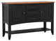 Sideboard With Large Display Shelf - 3 Drawers 2 Storage Cabinets Black & Cherry