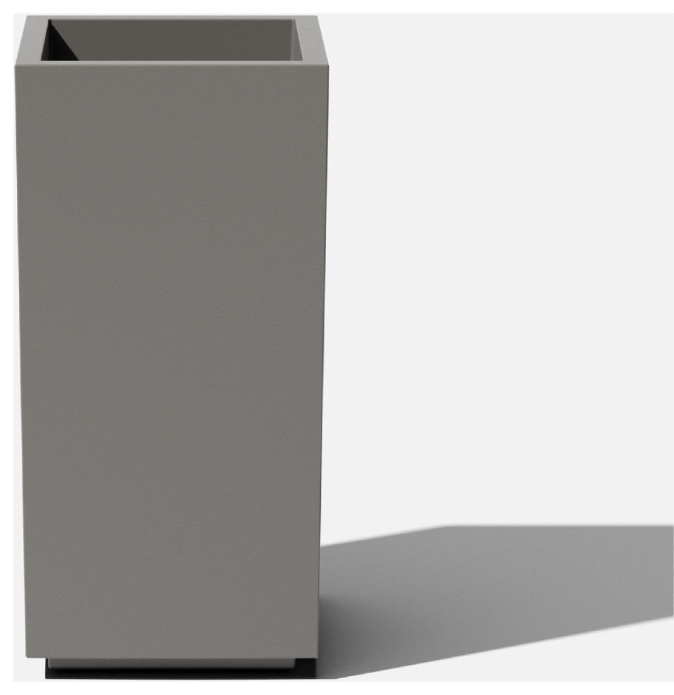 Veradek Block Series Pedestal Planter, Grey, Tall