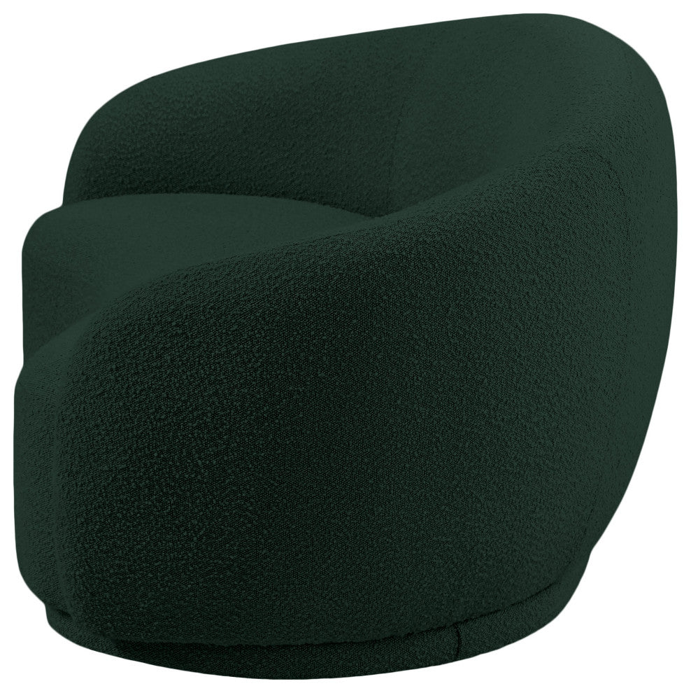 Hyde Boucle Fabric Upholstered, Green, Loveseat