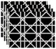 18"x14" Trellis, Geometric Print Placemat, Black, Set of 4