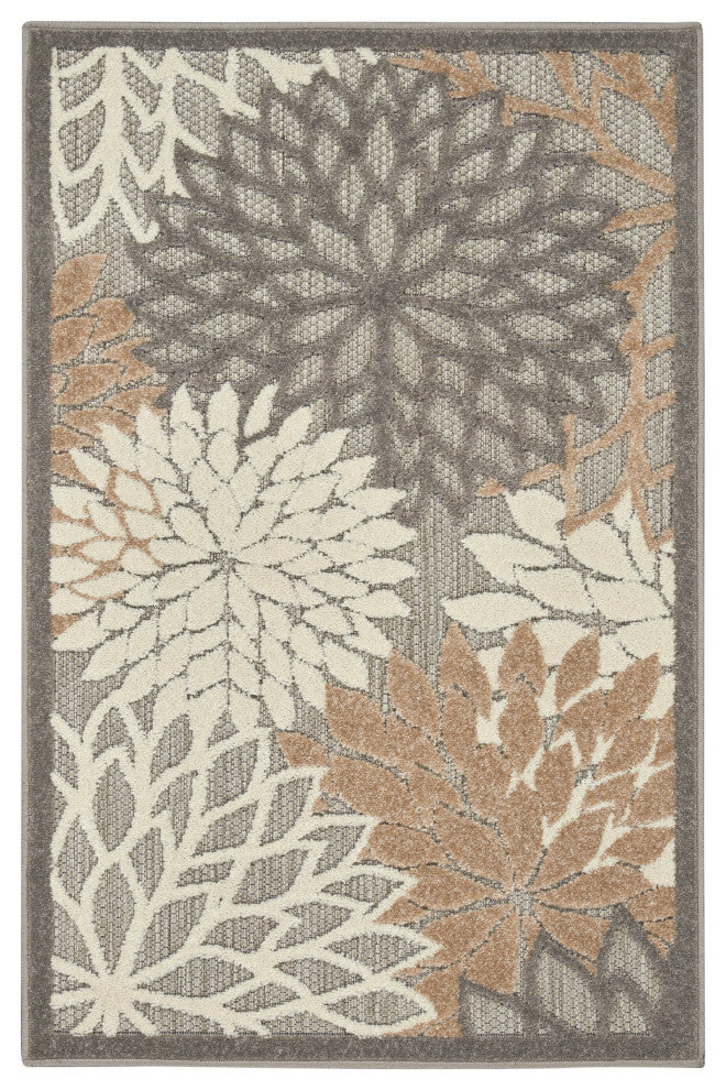 Nourison Aloha 2'8" x 4' Natural Tropical Rug