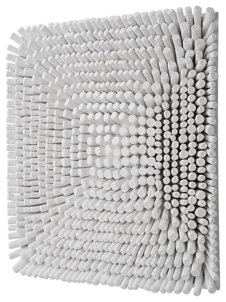 Uttermost Portside White Wood Wall Panel 04322
