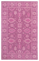 EORC Pink Hand-Tufted Wool Overdyed Rug, 7'9x9'9