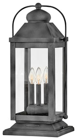 Hinkley Anchorage Large Pier Mount Lantern, Aged Zinc