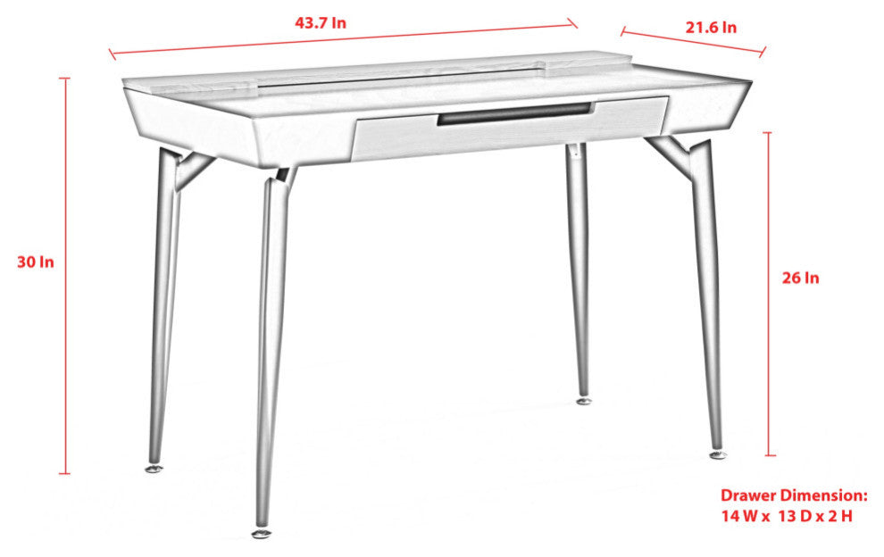 Loft Lyfe Arwen Desk, 3 Storage Drawers, Extra Storage on Top, Black/Natural
