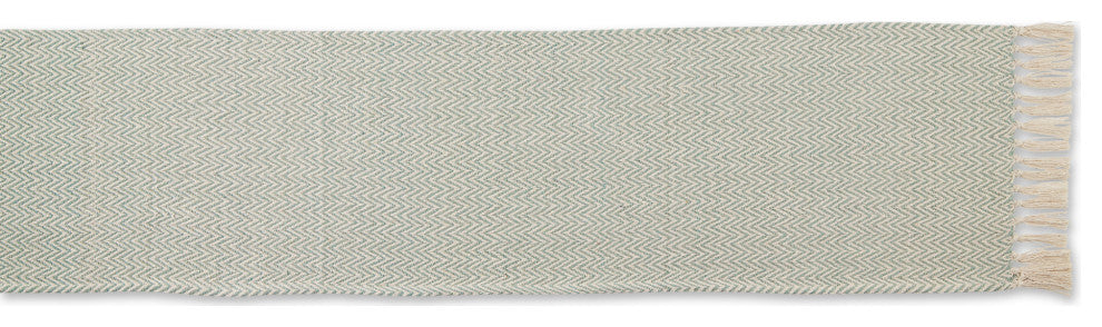 Jadeite  Chevron Handloom Table Runner 15x72