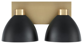Capital Lighting 152021 Ross 2 Light 17"W Vanity Light - Aged Brass / Black