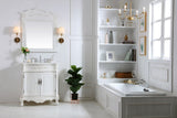 Bathroom Vanity, Antique White, 32", Single Sink