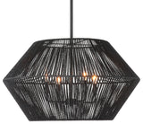 Uttermost 21589 Suva 4 Light 28"W Pendant - Matte Black
