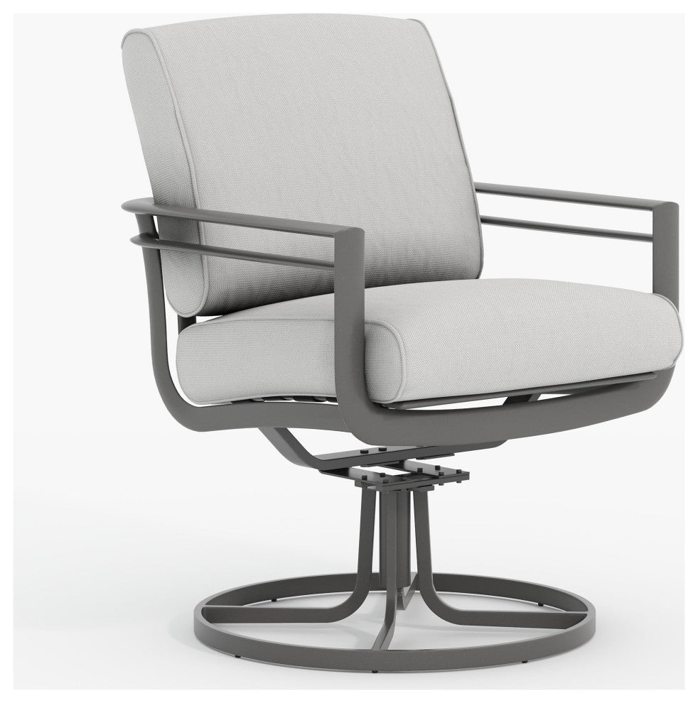 Southern Cay Cushion High Back Swivel Rocker Dining Chair