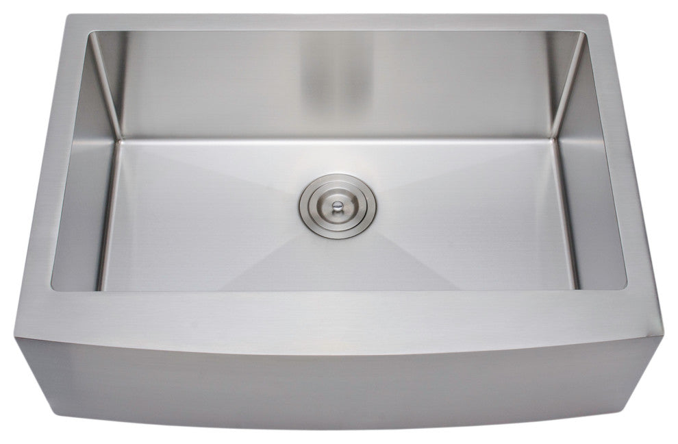 Wells Sinkware Handcrafted 16-gauge Apron Stainless Steel Single Kitchen Sink