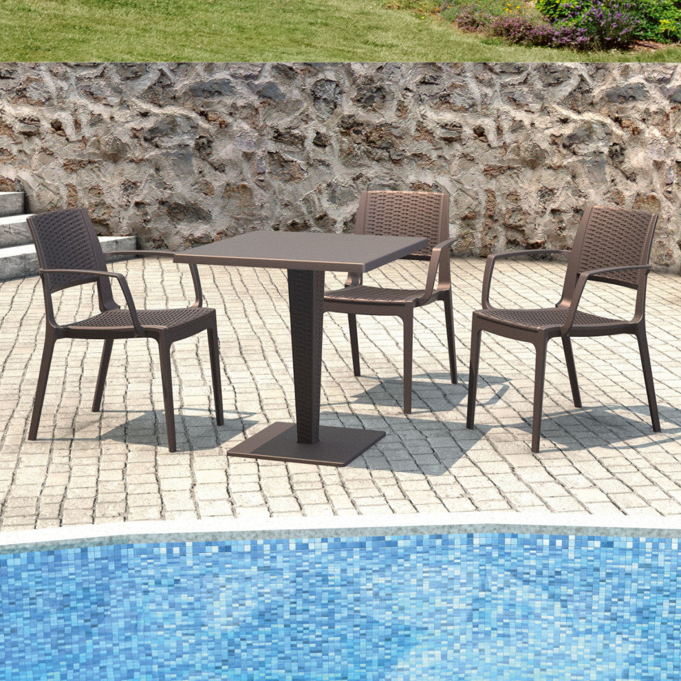 Compamia Capri Outdoor Dining Armchairs, Set of 2, Brown