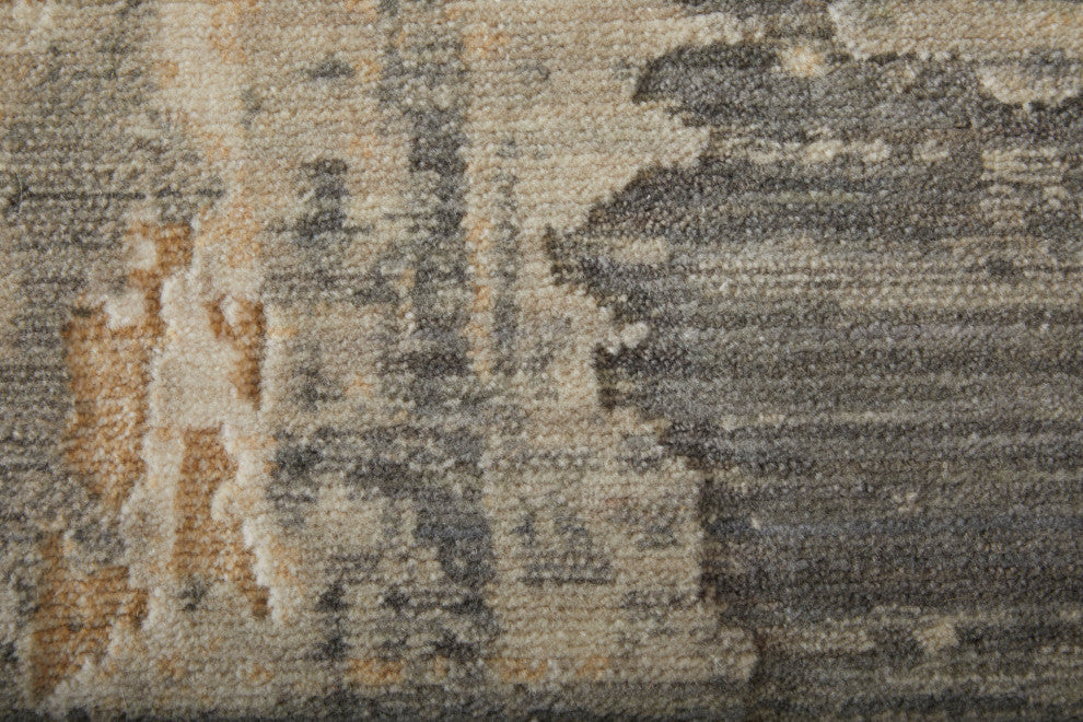 Jaxson 39PWF Modern/Industrial/BohemianArea Rug, Gray/Tan, 8'x10'