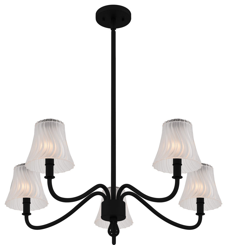 Quoizel MCK5030 McKinney 5 Light 30"W Taper Candle Chandelier - Brushed Nickel