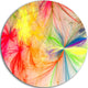 Christmas Fireworks Colorful, Digital Art Disc Metal Artwork, 23"