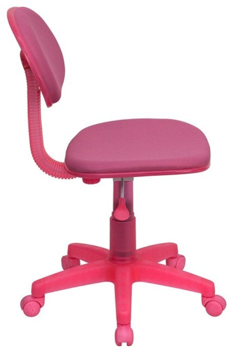Silkeborg Pink Fabric Swivel Office Student Task Chair