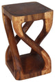 Haussmann Wood Vine Twist Stool Accent Table 14 in x 23 in H Cherry Oil