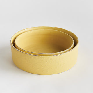 Studio Decorative Yellow Low Bowls